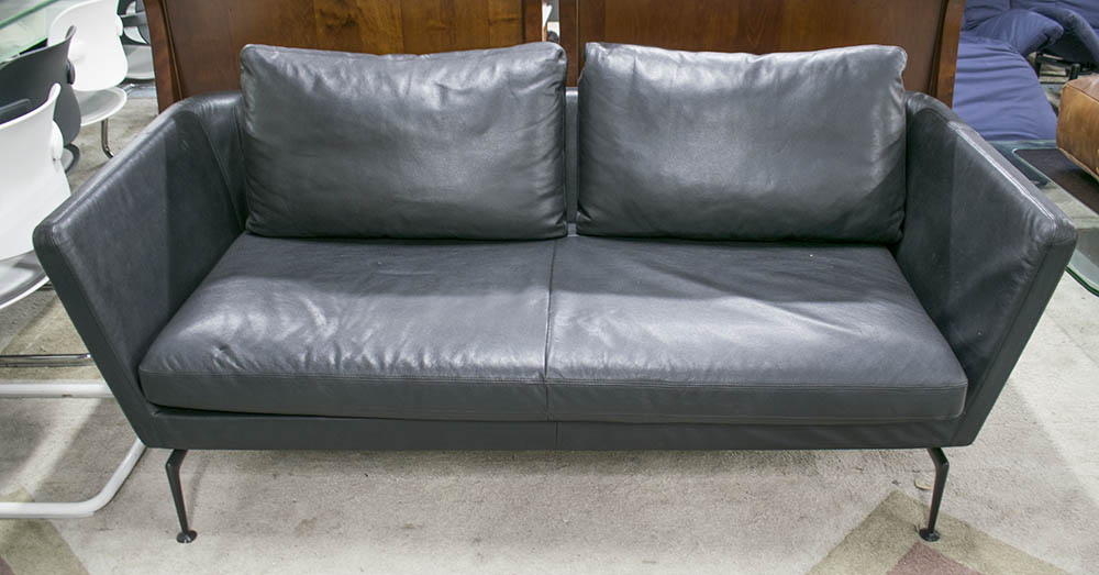  VITRA  SOFA  black hide Suita sofa  by Vitra  with metal 