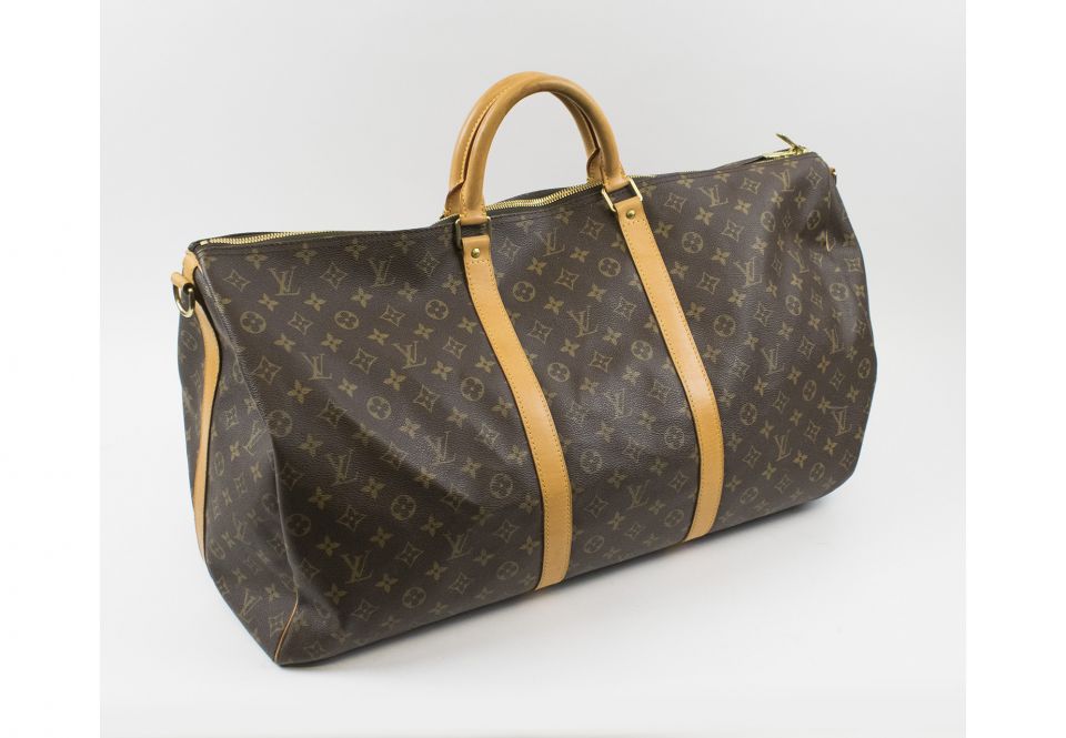 Louis Vuitton Runway Monogram Prism Keepall Bandouliere 50 with Strap 860390