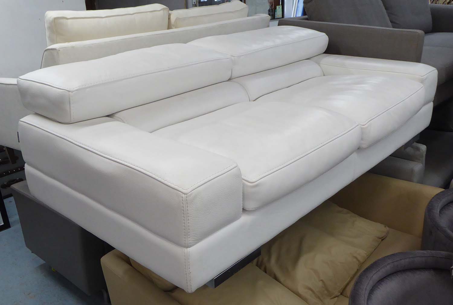 Roche Bobois Sofa In A White Leather