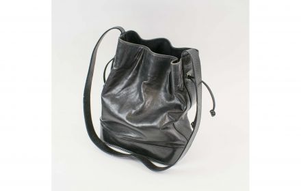 CHANEL COCO CABAS HOBO BAG, brown leather grain with silver tone