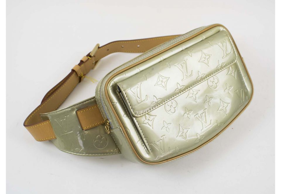 Louis Vuitton - Fulton Monogram Vernis Leather Belt Bag Silver