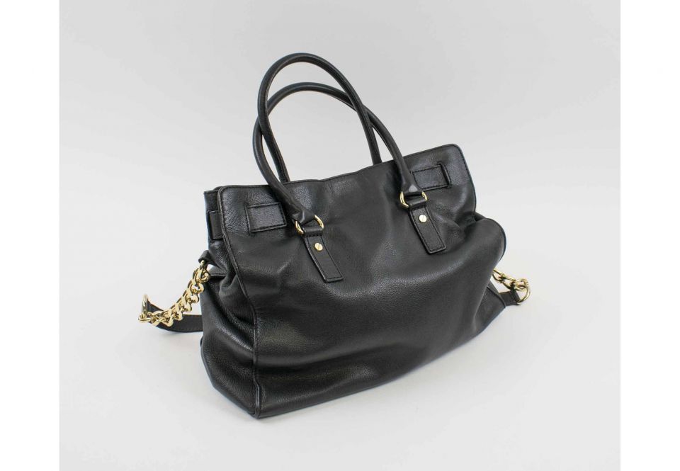 Michael Kors padlock-detail Leather Tote Bag - Black
