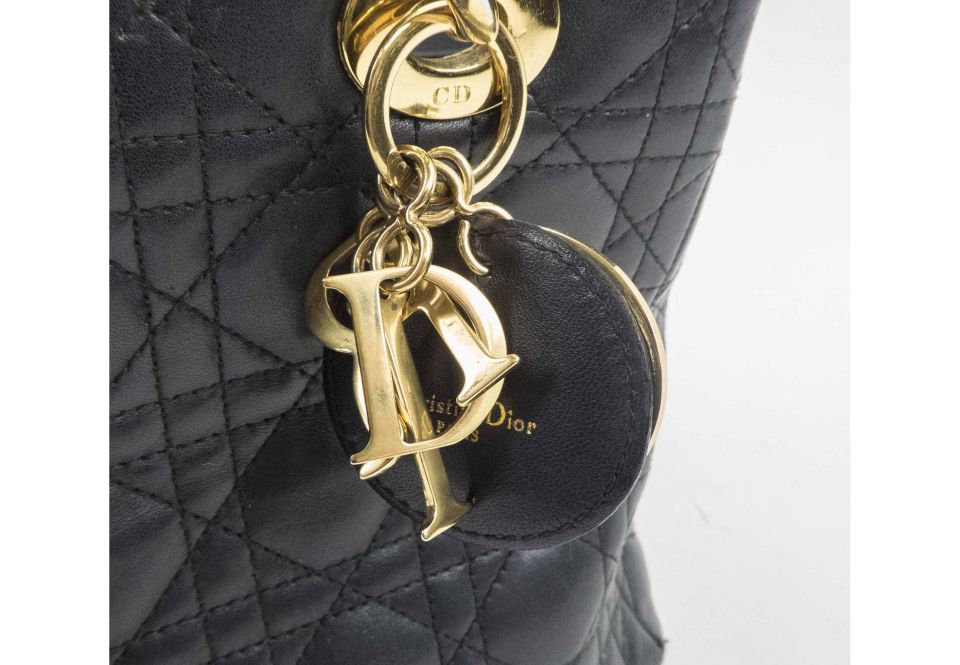 Christian Dior Vintage 2-Way Handle Bag - Black