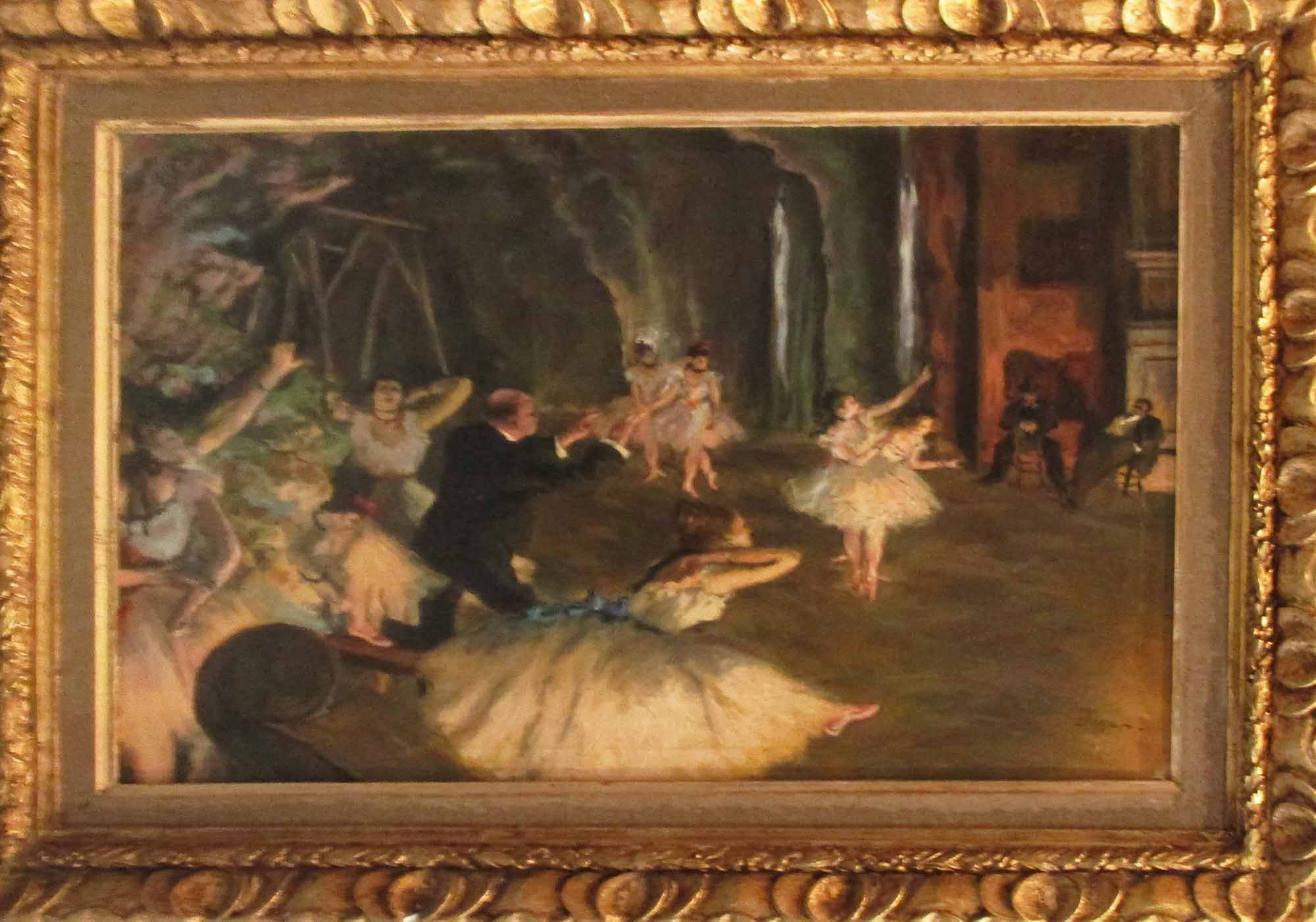 edgar degas the rehearsal of the ballet onstage