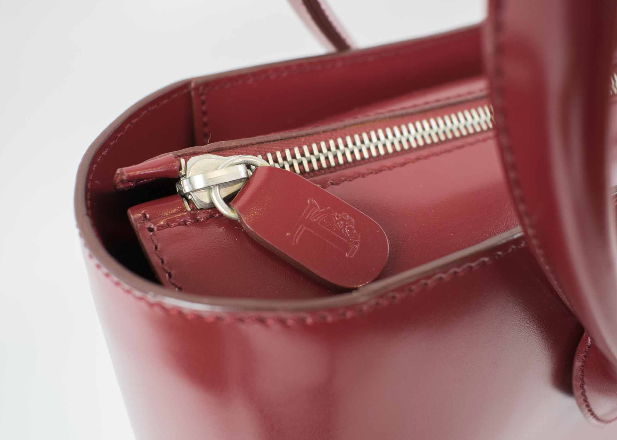 TOD'S D-BAG, after Princess Diana, cherry red leather with two top ...