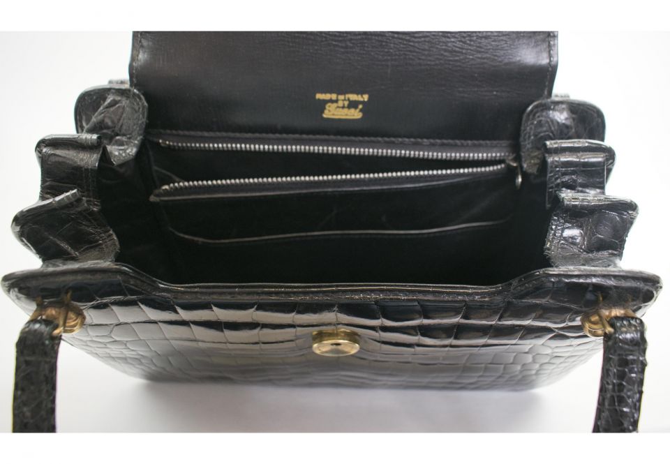 Crocodile Leather Designer Shoulder Bag – Glamour Stitch