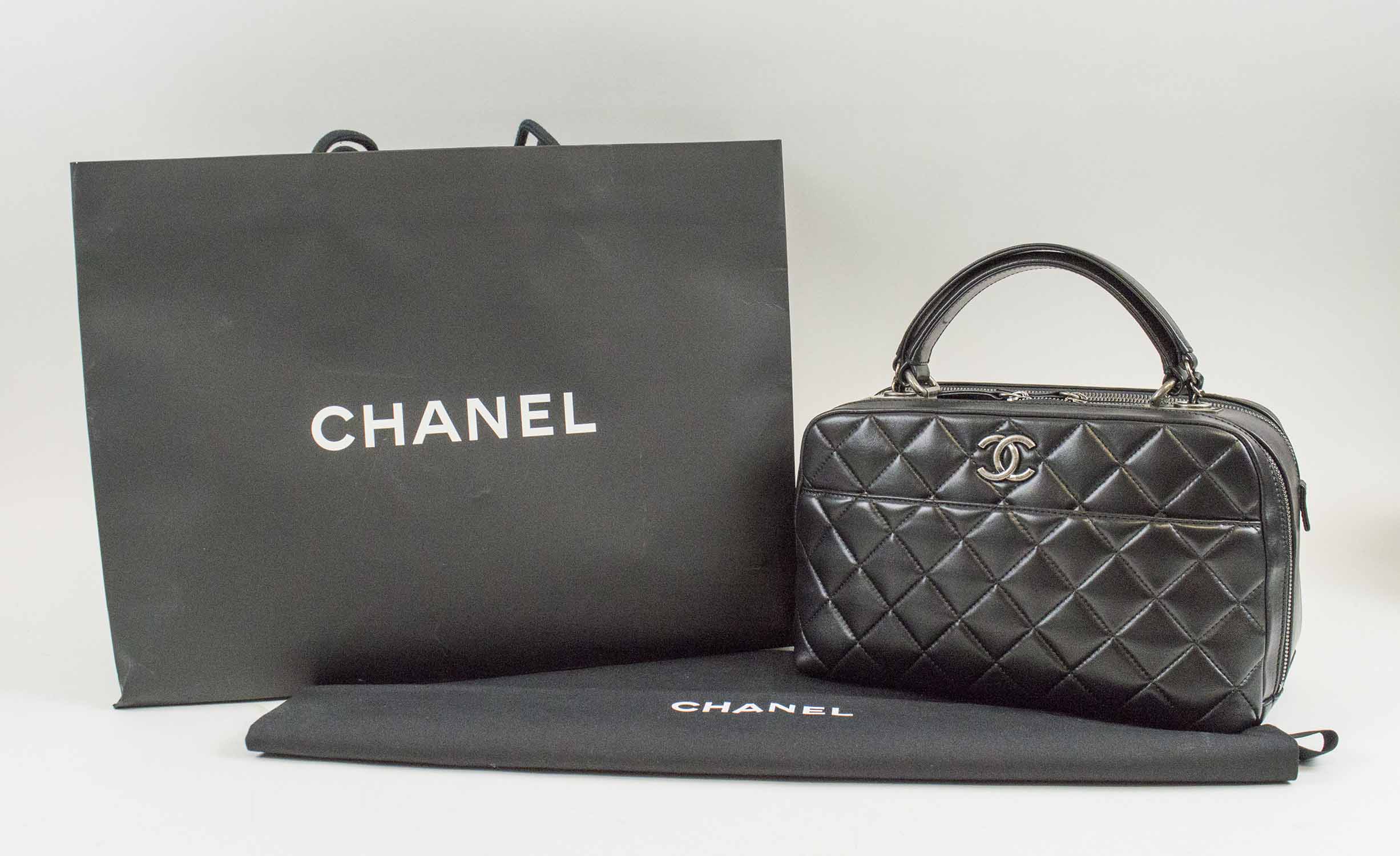 PRICE REDUCED! AUTHENTIC Chanel Black Leather Bubble Quilted Bowler Bag,  Luxury, Bags & Wallets on Carousell