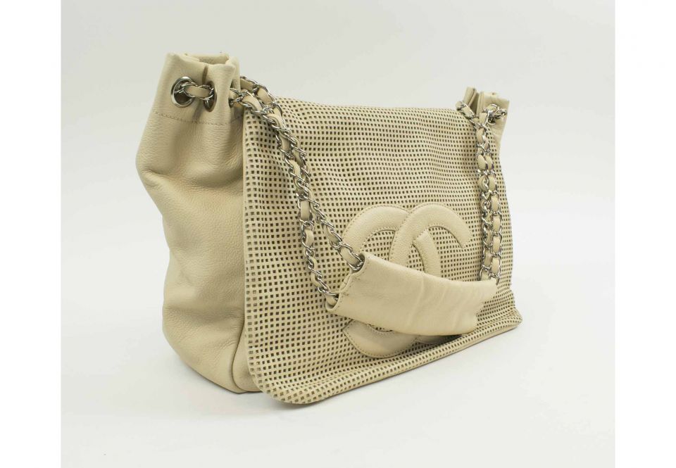 CHANEL Unlimited Tote Bag Silver polyester Women 