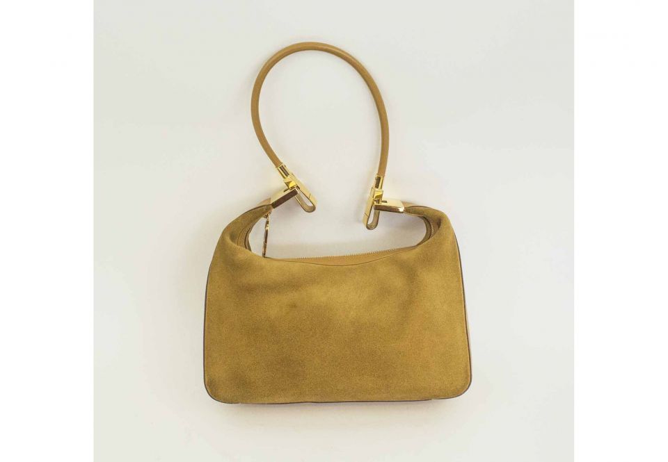 GUCCI Large Brown Suede Hobo with Gold Hardware – The Paper Bag Princess  Vintage