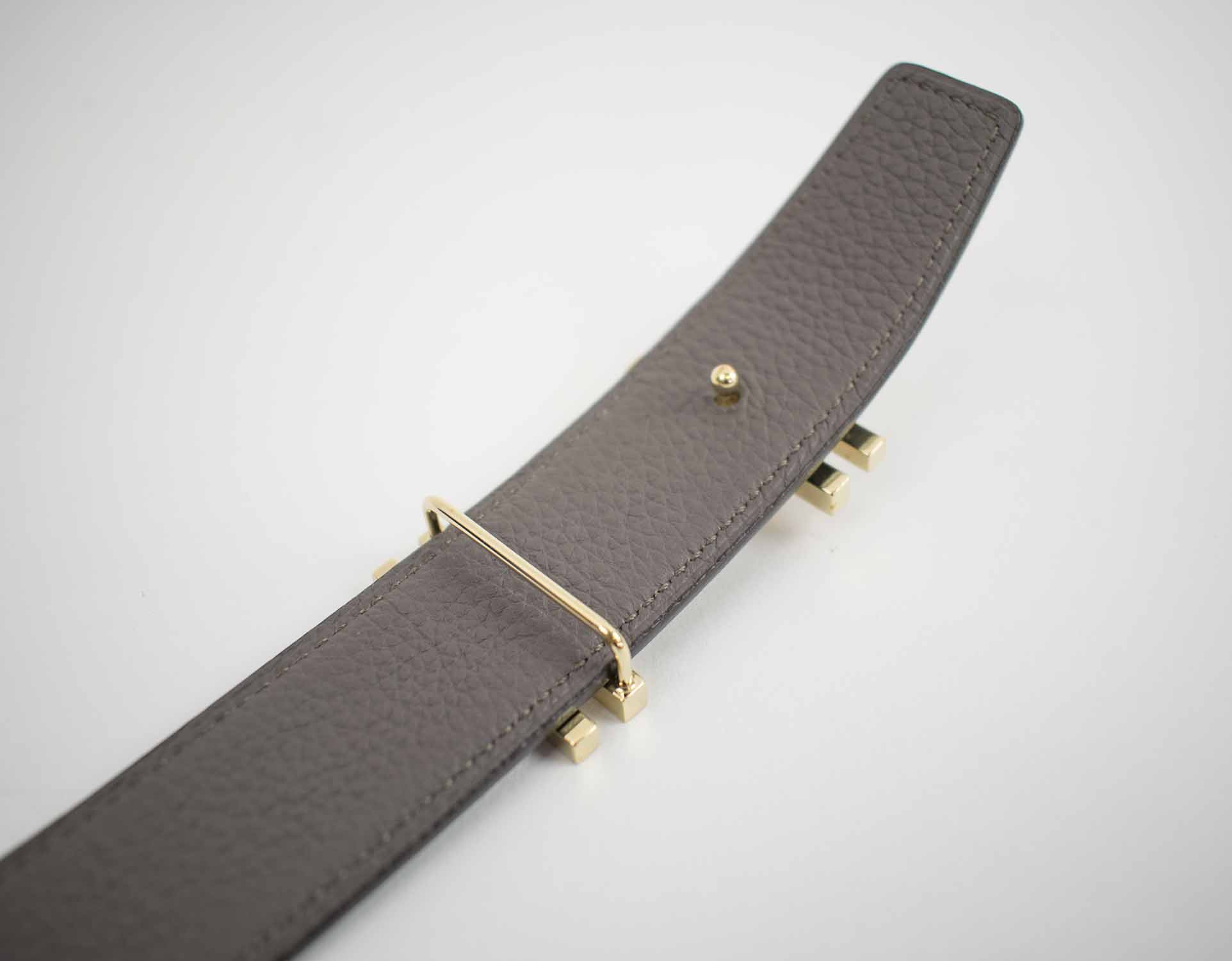 HERMÈS BELT, with H au carre buckle in permabrass plated metal, black