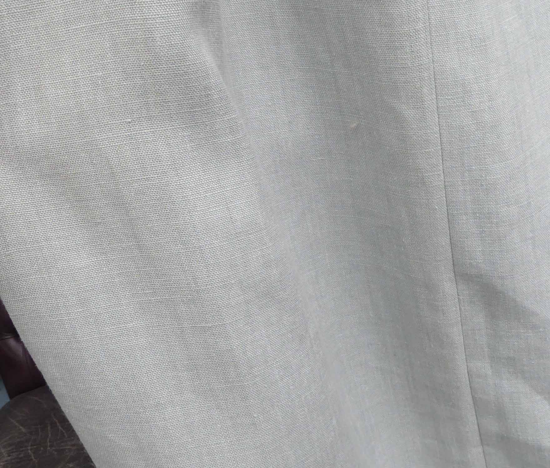 CURTAINS, a pair, contemporary, grey fabric, 300cm Drop x 85cm gathered ...
