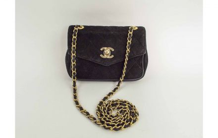 Chanel Classic Black Python Medium Double Flap Bag