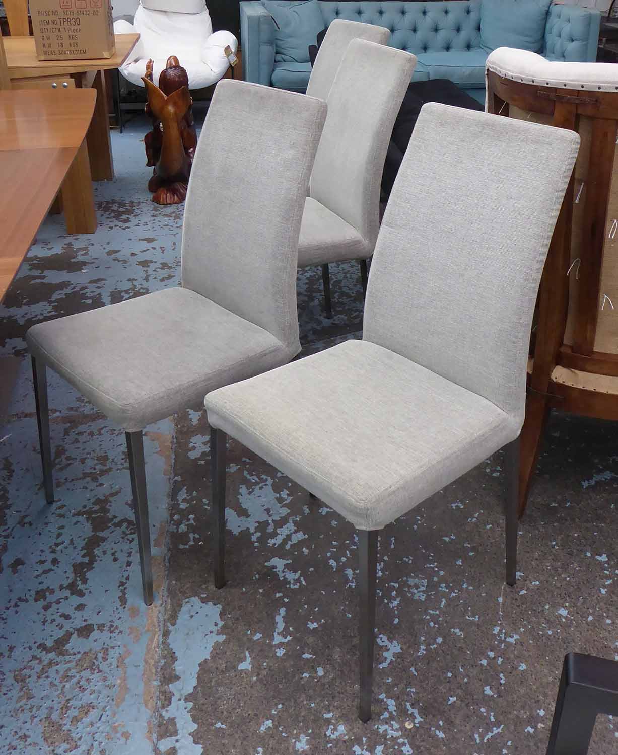 BO CONCEPT NICO DINING CHAIRS, a set of seven, 99cm H. (7)