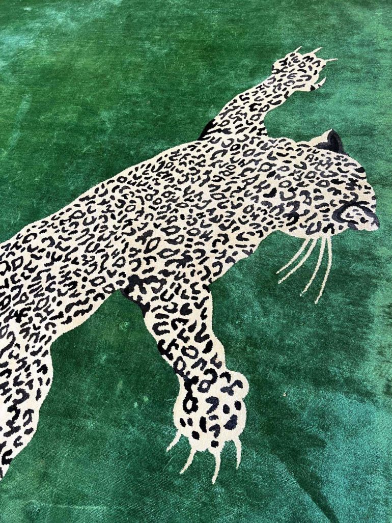 'Climbing Leopard' rug designed by Diane von Furstenberg for The Rug Company - Sold for £7000